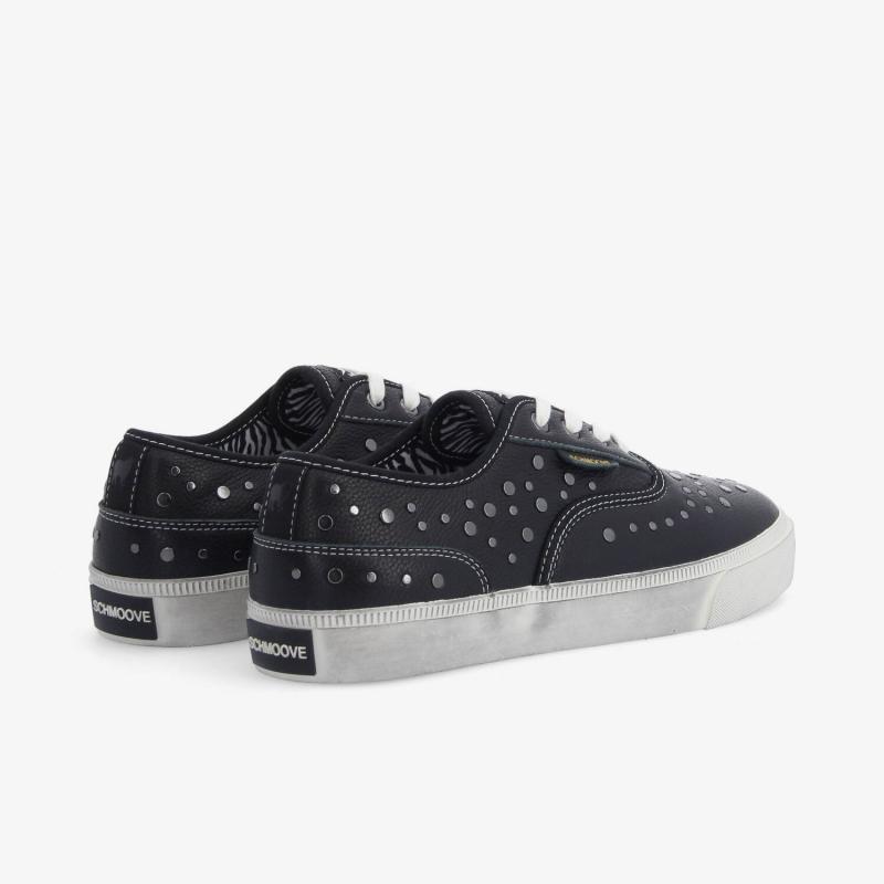 ARLO STUDS M - TUMBLED LEATHER - NOIR